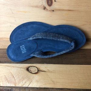 Eileen Fisher chambray blue glue sandals Sz. 8